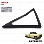ยางสามเหลี่ยมขอบกระจก ข้างซ้าย 1 ชิ้น สีดำ สำหรับ Datsun/Nissan 1300 521 521 ปี 1966-1972